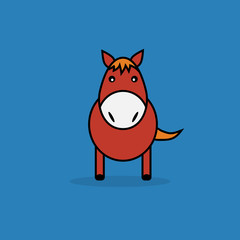 Cute Horse cartoon.