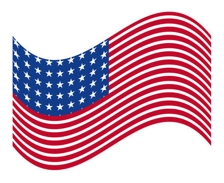 Wavy USA Flag