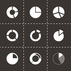 Vector pie chart icon set