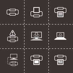 Vector printer icon set