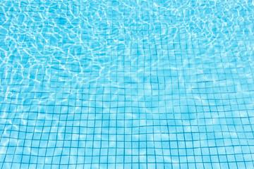 ripple water in blue swimming pool