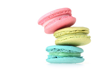 macaron sweet tasty isolated on white background