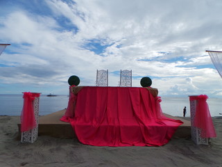 A beach wedding