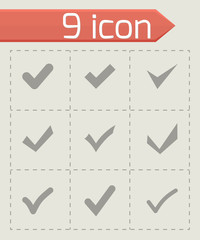 Vector black confirm icon set