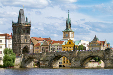 Fototapeta premium View of the Charles Bridge in Prague, Czech Republic