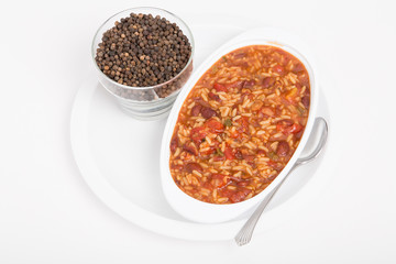 Red Beans and Rice with Whole Peppercorns