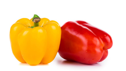 Sweet yellow and red peppers.