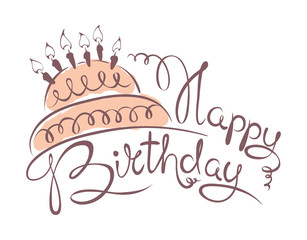 Birthday background with cake