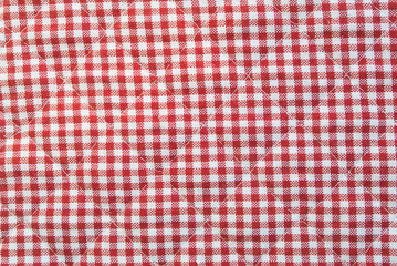 Quilted checkered fabric