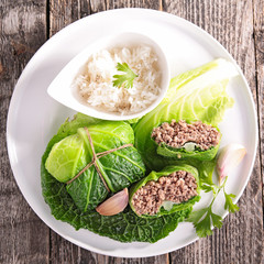 cabbage and meat