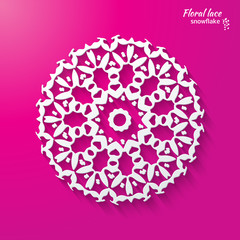 snowflake, flower, folk style.