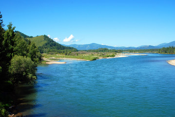 Fototapeta na wymiar The Katun River. View 2