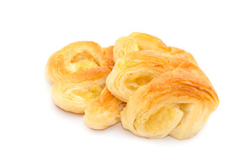 pineapple pie isolated on white background