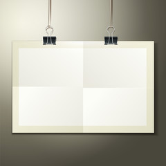 Vector template of a paper sheet -poster, picture frame