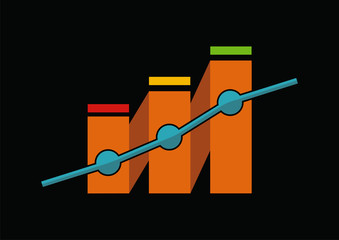 Finance Business dynamics graph vector logo design template