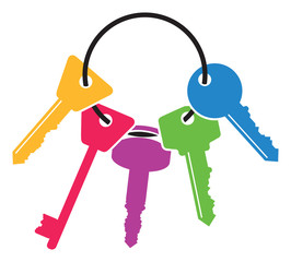 colourful set of keys