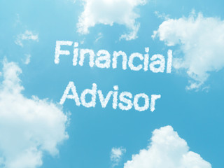 Fototapeta premium cloud words with design on blue sky background
