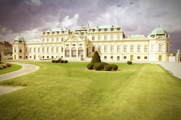 Vienna - Belvedere. Cross processed filtered tone.