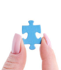 Obraz premium puzzle in hand