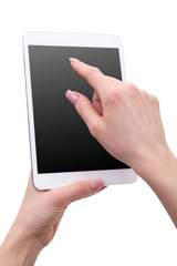 tablet in hands