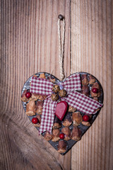 Décor de Noël en forme de coeur