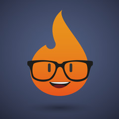 cute flame avatar wearing glasses