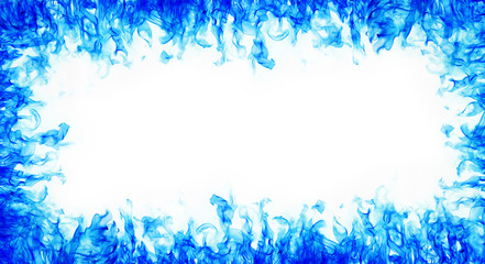 abstract blue fire frame