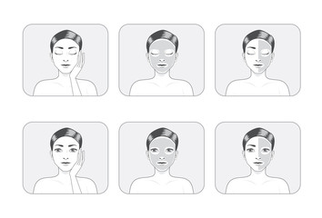 Women Facial mask gray color