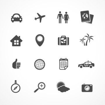 Vector Travel icons set