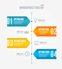 Vector Timeline Infographic. Retro style.