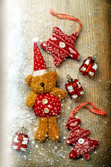 Obraz premium Christmas decorations, bear and decor