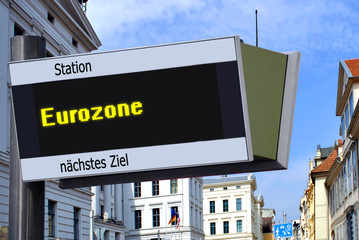 Fototapeta premium Anzeigetafel 7 - Eurozone