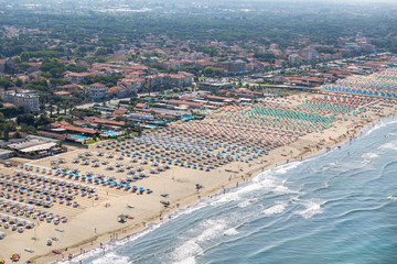 Versilia beach view from above
