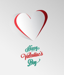 Happy Valentines Day vector with heart