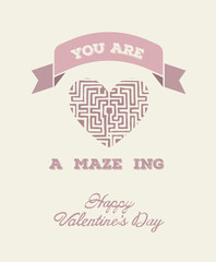 Happy valentines day vector with cute message