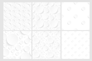 set of six seamless white backgrounds