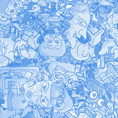 Blue wallpaper character