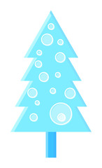 Fototapeta premium Circle Pattern Christmas Tree