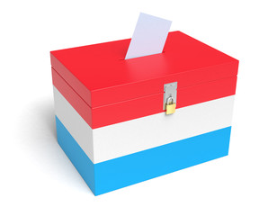 Luxembourg Flag Ballot Box