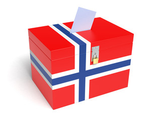 Norwegian Flag Ballot Box