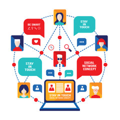 Social network Technology Business and Communication concept