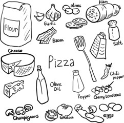 Pizza doodle set