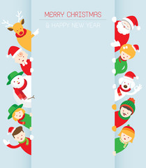 Fototapeta premium Christmas, Family, People with Copy Space