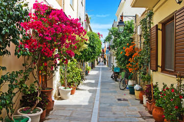 A narrow street in Rethymnon
