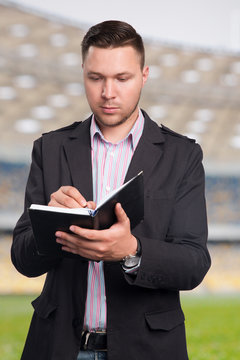 Football Scout At Work