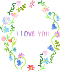 watercolor floral card