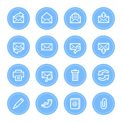Email web icons set