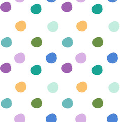 seamless vector pattern with colored circles