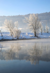 lac en hiver