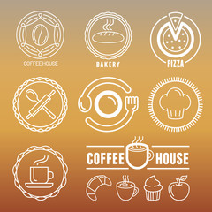 Vector bakery and pastry emblems